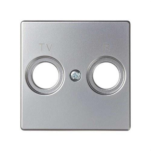 Placa para tomas inductivas de R-TV aluminio Simon 82 con referencia 82053-33 de la marca SIMON