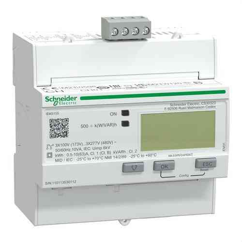 Medidor de energía trifásico iem3155 63 a clase 1 modbus MID con referencia A9MEM3155 de la marca SCHNEIDER ELECTRIC