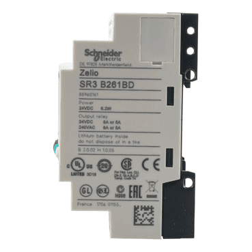 Relé programable modular Zelio Logic 26 entrades/sortides amb referència SR3B261BD de la marca SCHNEIDER ELECTRIC