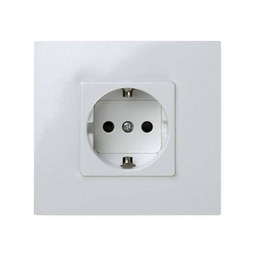 Base de enchufe schuko monobloc con disp. seguridad y sistema de embornamiento rápido blanco Simon 27 Play con referencia 2791432-030 de la marca SIMON