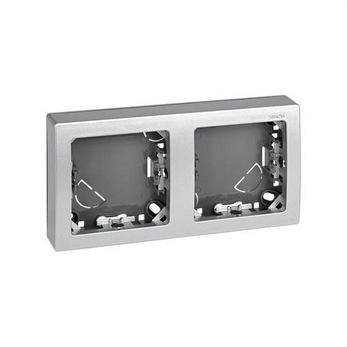 Marco con base para 2 elementos aluminio Simon 73 Loft con referencia 73620-63 de la marca SIMON