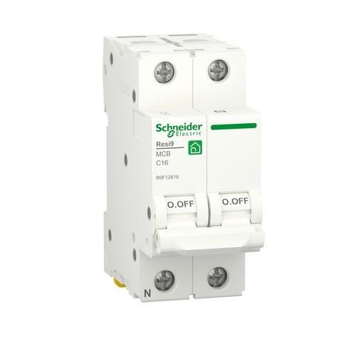 Magnetotérmico Resi9 1P+N 16 A 6000 A 230 V con referencia R9F12616 de la marca SCHNEIDER ELECTRIC