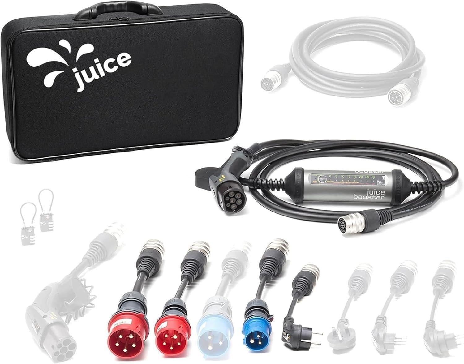 Cargador portátil coche eléctrico Juice Booster 2 Traveller Set con referencia EL-JB2G2 de la marca JUICE