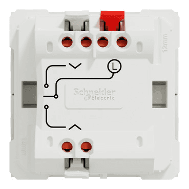 Interruptor de persianes New Unica studio blanc polar amb referència NU320818 de la marca SCHNEIDER ELECTRIC