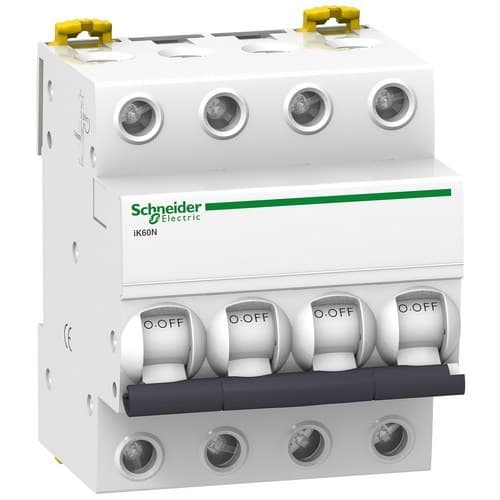 Magnetotèrmic IK60N 4P 10A Corba C Corba C 6kA amb referència A9K17410 de la marca SCHNEIDER ELECTRIC