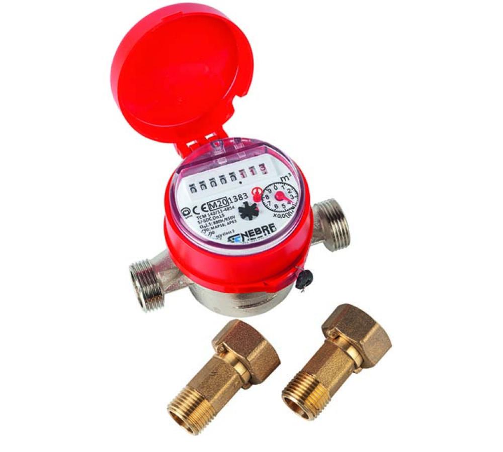 Comptador d'aigua calenta 3/4 x 3/4" DN15 amb referència 6111C 05 de la marca GENEBRE