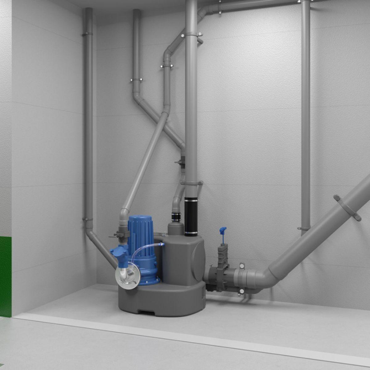 Estación de bombeo trifásica SFA Sanicubic 1 GR SE71.2 T con referencia 04CUB1GR12T de la marca SFA SANITRIT
