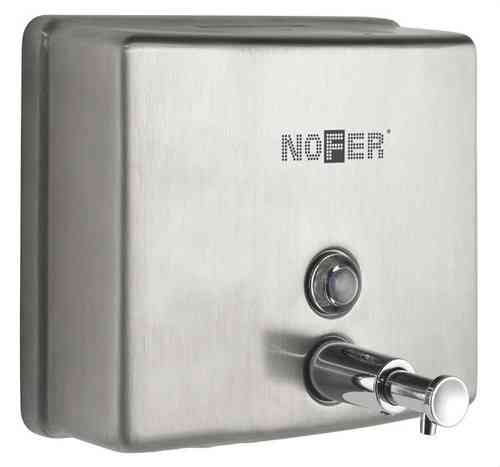 Dispensador de jabón cuadrado de 1200ml acero inoxidable satinado con referencia 03004.S de la marca NOFER