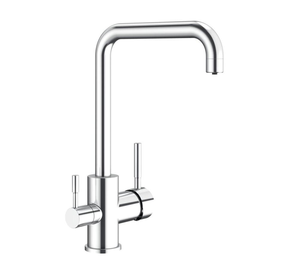 Aixeta de cuina monocomandament amb 3 vies Genebre TAU crom amb referència 65702 18 45 66 de la marca GENEBRE