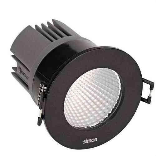 Downlight LED 703.25 3000K WIDE FLOOD IP65 DALI negro con referencia 70325338-483 de la marca SIMON