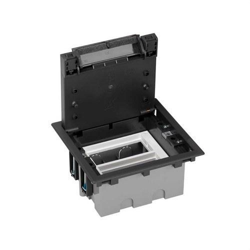 Caja de suelo regulable para 4 elementos en instalación de suelo de pavimento grafito Simon 500 Cima con referencia 52050002-038 de la marca SIMON