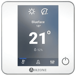Termòstat cablejat Airzone Blueface Zero blanc amb referència AZCE6BLUEZEROCB de la marca AIRZONE