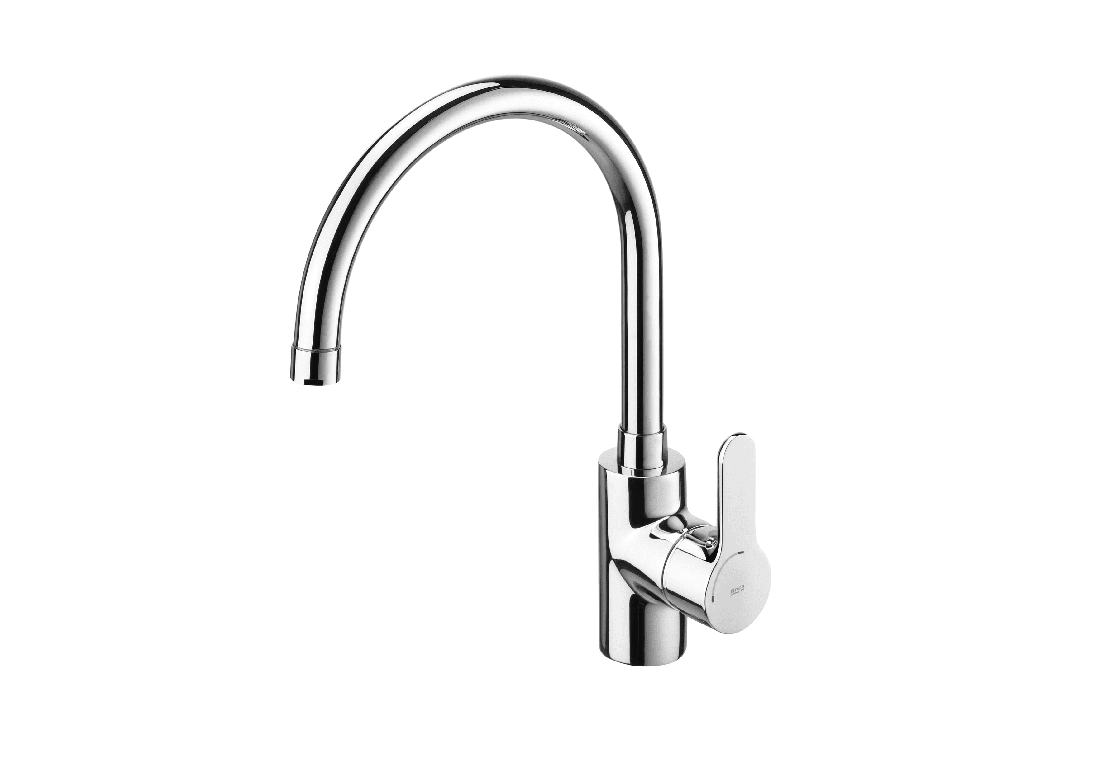 Aixeta de cuina amb broc corbat giratori Cold Start Roca L20 amb referència A5A8409C00 de la marca ROCA
