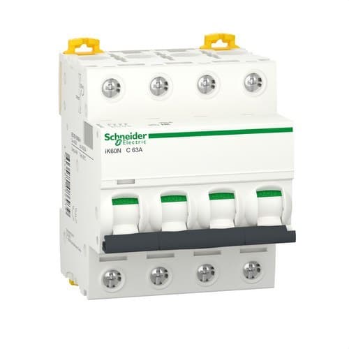 Magnetotèrmic IK60N 4P 63A Corba C Corba C 6kA amb referència A9K24463 de la marca SCHNEIDER ELECTRIC