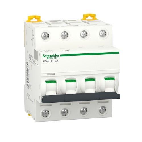 Magnetotérmico IK60N 4P 63A Curva C Curva C 6kA con referencia A9K24463 de la marca SCHNEIDER ELECTRIC