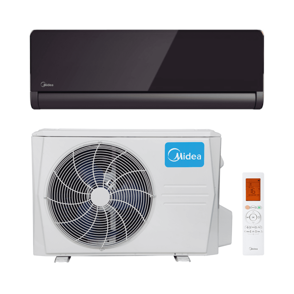Aire condicionat negre Midea Pure Glass 3,5 kW 12000 BTU amb referència 35(12)N8I-1 de la marca MIDEA