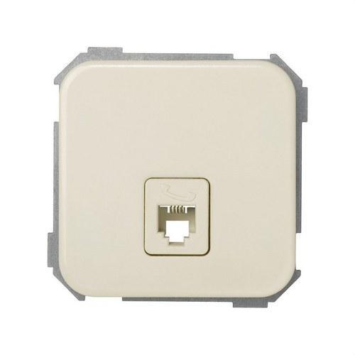 Toma telefónica con 4 contactos RJ11 marfil Simon 31 con referencia 31480-31 de la marca SIMON