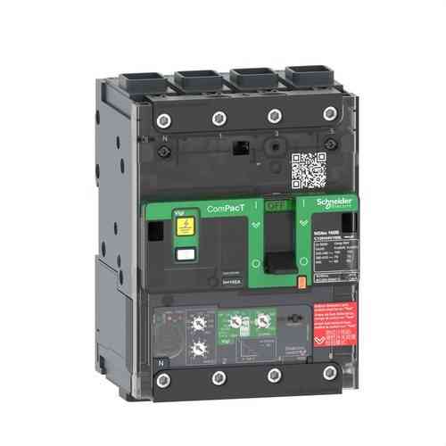 Interruptor automático ComPacT NSXm100E 16KA AC 4P 100A 4.1 ELink con referencia C11E44V100L de la marca SCHNEIDER ELECTRIC