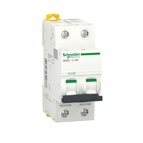 Magnetotèrmic IK60N 2P 10A Corba C 6kA amb referència A9K17210 de la marca SCHNEIDER ELECTRIC