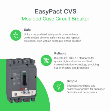 Interruptor automàtic Easypact CVS630F ETS 2.3 630 A 4P/4R amb referència LV563506 de la marca SCHNEIDER ELECTRIC