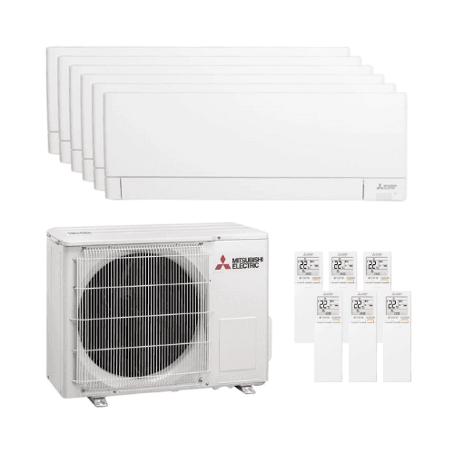 Aire acondicionado 6x1 con wifi Mitsubishi MSZ-AY 2,5 kW (4) + 3,5 kW (2) con referencia MXZMSZAY-252525253535-122 de la marca MITSUBISHI