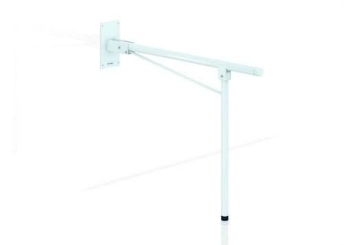 Folding support rail with leg 800mm satin stainless steel with reference GW11 60 04 01 from the brand GENWEC