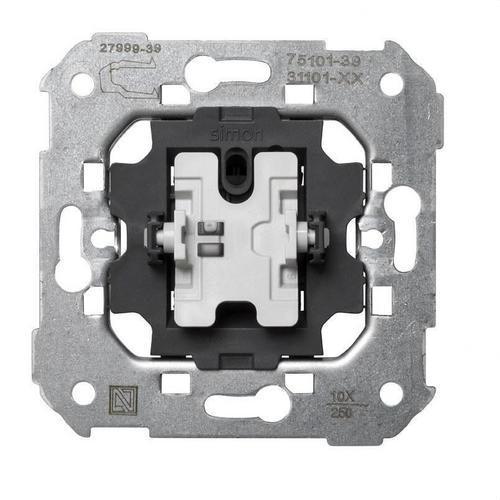 Interruptor unipolar con sistema de embornamiento rápido Simon 75 con referencia 75101-39 de la marca SIMON